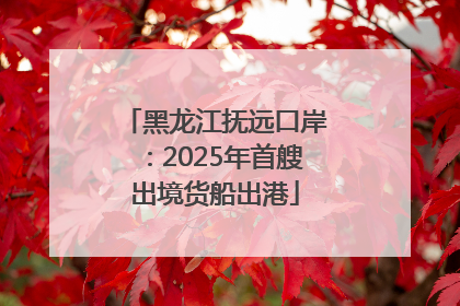 黑龙江抚远口岸：2025年首艘出境货船出港