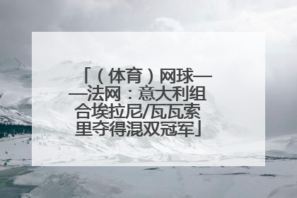 （体育）网球——法网：意大利组合埃拉尼/瓦瓦索里夺得混双冠军