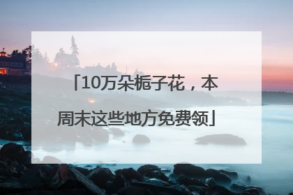 10万朵栀子花，本周末这些地方免费领