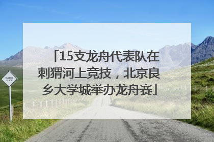 15支龙舟代表队在刺猬河上竞技，北京良乡大学城举办龙舟赛