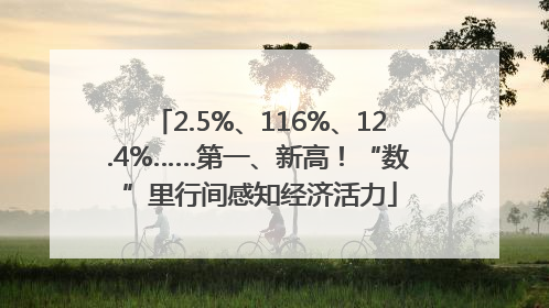 2.5%、116%、12.4%……第一、新高！“数”里行间感知经济活力