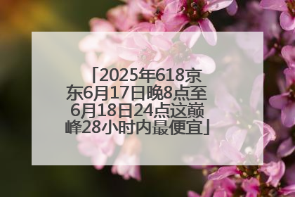 2025年618京东6月17日晚8点至6月18日24点这巅峰28小时内最便宜