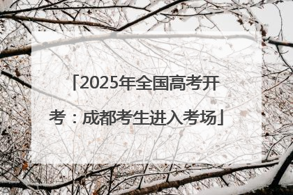 2025年全国高考开考：成都考生进入考场