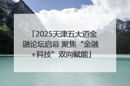 2025天津五大道金融论坛启幕 聚焦“金融+科技”双向赋能