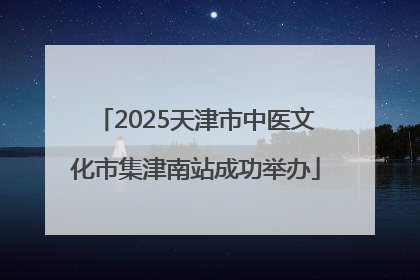 2025天津市中医文化市集津南站成功举办
