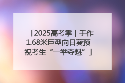 2025高考季｜手作1.68米巨型向日葵预祝考生“一举夺魁”