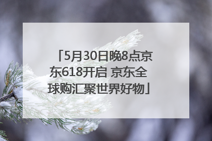 5月30日晚8点京东618开启 京东全球购汇聚世界好物