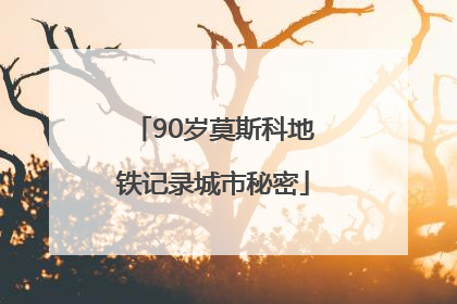 90岁莫斯科地铁记录城市秘密
