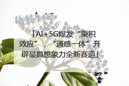 AI+5G爆发“乘积效应”，“通感一体”开辟最具想象力全新赛道