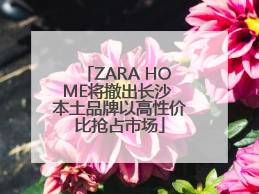 ZARA HOME将撤出长沙 本土品牌以高性价比抢占市场